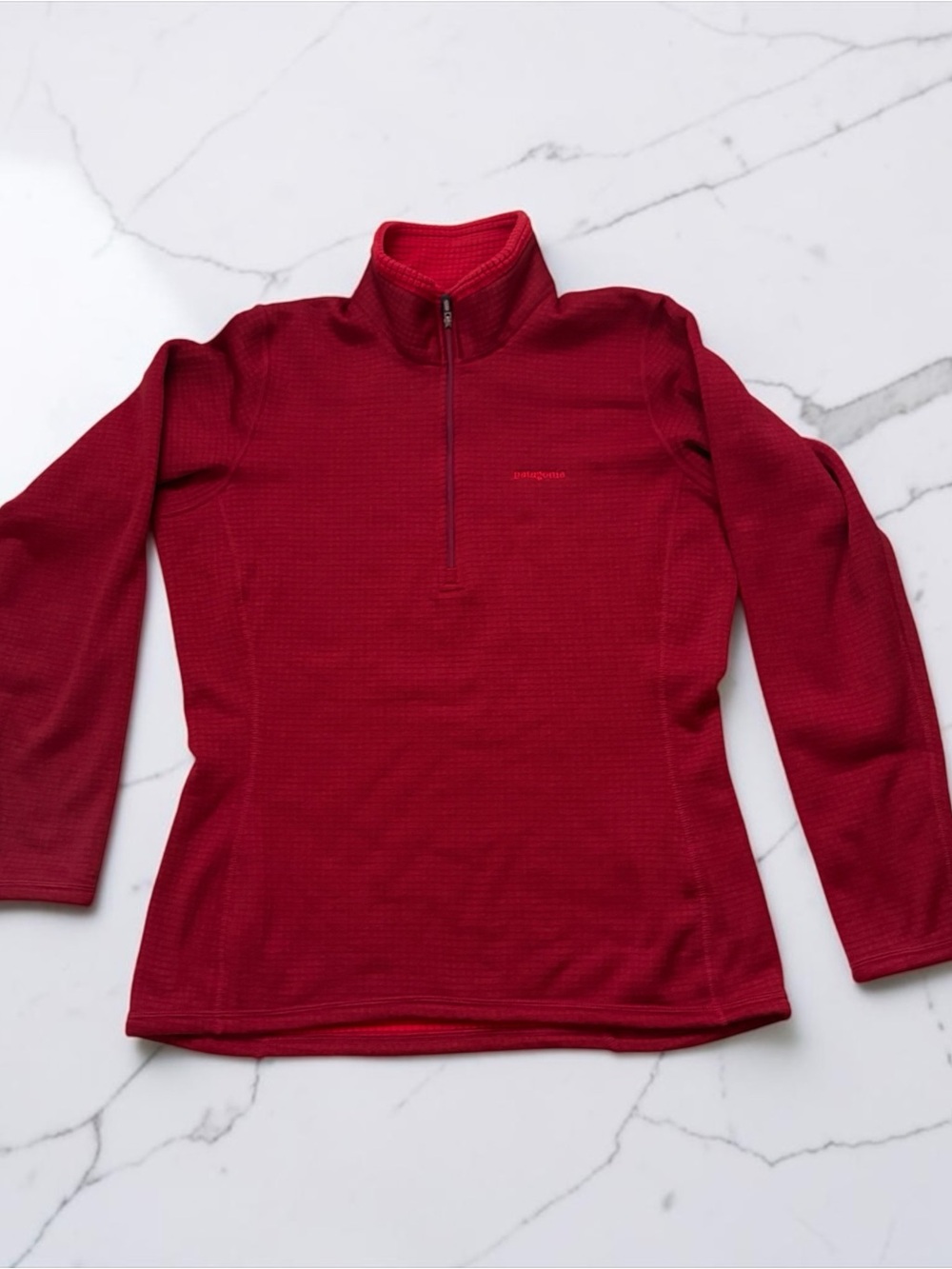 Patagonia Women's Red Half-Zip Ski Midlayer